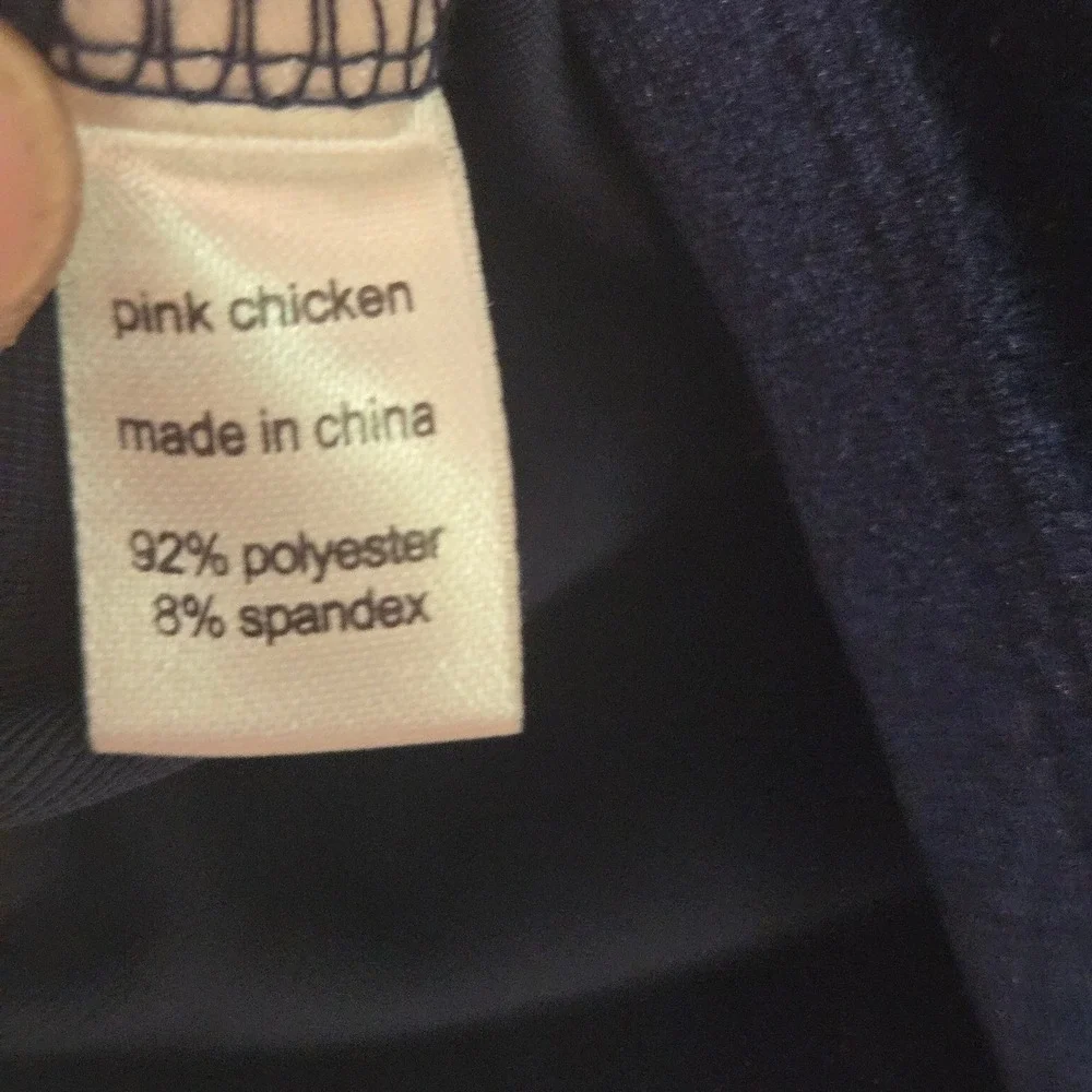 Pink Chicken Girls Navy Blue Velvet Long Sleeve Top Size 4Y Holiday Velour Shirt